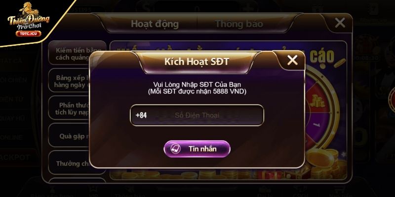 Điền thông tin đăng ký TDTC