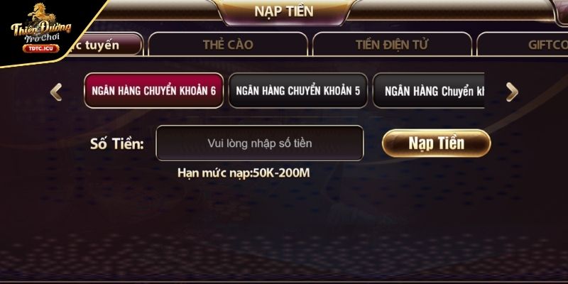 Tổng hợp phương thức nạp tiền TDTC an toàn